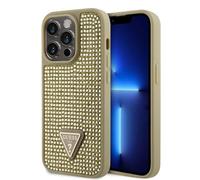 CG MOBILE Guess - Funda con Diamantes de imitación para iPhone 15 Pro (Dorado)