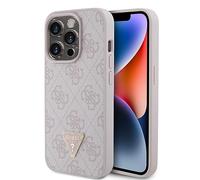 CG MOBILE Guess - Funda de Piel sintética con Diamantes Triangulares 4G y Logotipo Triangular para iPhone 15 Pro