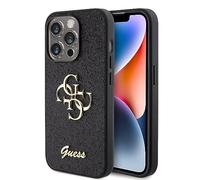 CG MOBILE Guess - Funda Fija con Purpurina para iPhone 15 Pro (Negro)