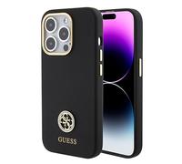 CG MOBILE Guess - Funda para iPhone 15 Pro de Silicona con Logotipo de Strass 4G, antiarañazos, Resistente a caídas, a Prueba de Golpes, Cubierta Trasera de protección Completa para iPhone 15 Pro de