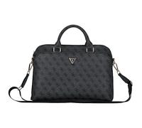 CG MOBILE Funda para portátil Guess 4G con cremallera y logotipo triángulo de 15 pulgadas (negro), Negro