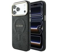 CG MOBILE Guess Grabado 4G Classic compatible con MagSafe Funda para iPhone 18 Pro / 17 Pro (Negro)