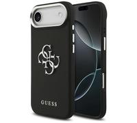 CG MOBILE Guess Grained 4G Classic Logo Carcasa para iPhone 17 Air (Negro)