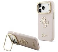CG MOBILE Guess Grained - Carcasa para iPhone 17 Pro (tamaño grande, 4G, función atril), color rosa