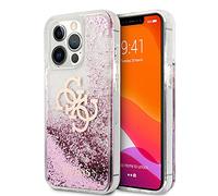 CG MOBILE Guess GUHCP13LLG4GPI - Funda para iPhone 13 Pro / 13 6,1", Color Rosa 4G Big Liquid Glitter