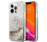 CG MOBILE Guess GUHCP13XLG4GGO - Carcasa para iPhone 13 Pro MAX de 6,7 Pulgadas, Color Dorado 4G Big Liquid Glitter