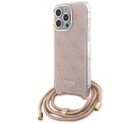 CG MOBILE GUESS GUHCP15XHC4SEP Funda para iPhone 15 Pro Max 6.7" Rosa Hardcase Crossbody Cord 4G Print