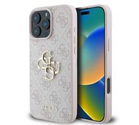 CG Mobile Guess GUHCP16L4GMGPI - Carcasa rígida para iPhone 16 Pro de 6,3 Pulgadas, Color Rosa