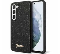 CG Mobile Guess GUHCS24SHGGSHK Funda para S24 S921 Negro Hard Case Glitter Script