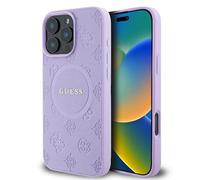 CG Mobile Guess GUHMP16LPSAPSMEU - Carcasa rígida para iPhone 16 Pro de 6,3", diseño de Saffiano Peony Classic Logo