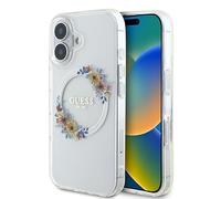 CG Mobile Guess GUHMP16MHFWFCT - Carcasa rígida para iPhone 16 Plus de 6,7", Transparente