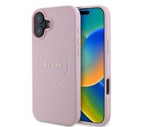 CG Mobile Guess GUHMP16MPGHSMMP Funda para iPhone 16 Plus de 6,7 Pulgadas, Color Rosa, Anillo de Grano
