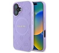 CG Mobile Guess GUHMP16MPSAPSMEU - Carcasa para iPhone 16 Plus de 6,7 Pulgadas, diseño con Logotipo clásico de Saffiano Peony