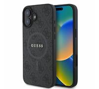 CG Mobile Guess GUHMP16SG4GFRK - Carcasa rígida para iPhone 16 de 6,1 Pulgadas, diseño con Logotipo clásico 4G, Color Negro