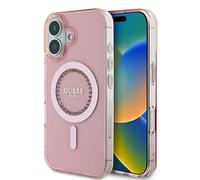 CG Mobile Guess GUHMP16SPFTDTEP - Carcasa para iPhone 16 de 6,1 Pulgadas, Color Rosa