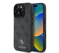 CG MOBILE Guess HC - Funda para iPhone 16 Pro Max, duradera, a prueba de golpes, compatible con Magsafe, PU 4G Small 4G y Classic Case color negro