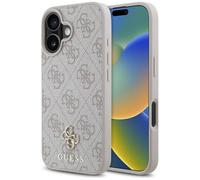 CG MOBILE Guess HC PU 4G Small 4G and Classic - Carcasa para iPhone 16, compatible con MagSafe, color rosa