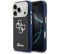CG MOBILE Guess IML 4G Script Metal - Carcasa para iPhone 17 Pro, color azul