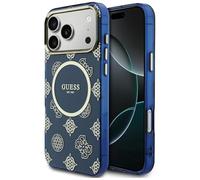 CG MOBILE Guess IML Peony Dot - Funda compatible con MagSafe para iPhone 17 Pro Max, color azul