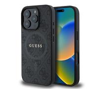 CG Mobile Guess Magsafe - Carcasa rígida de Poliuretano 4G con Logotipo clásico para iPhone 16 Pro, Color Negro