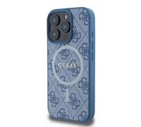 CG MOBILE Guess Magsafe - Carcasa rígida de Poliuretano 4G con Logotipo clásico para iPhone 16 Pro MAX, Color Azul