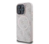 CG MOBILE Guess Magsafe - Carcasa rígida de Poliuretano 4G con Logotipo clásico para iPhone 16 Pro MAX, Color Rosa
