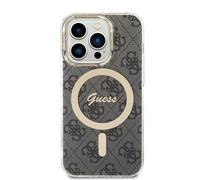 CG Mobile Guess Magsafe IML 4G - Carcasa rígida para iPhone 15 Pro, Color Negro