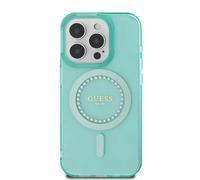 CG MOBILE Guess Magsafe IML - Carcasa rígida para iPhone 16 Pro MAX, diseño de Diamantes de imitación, Color Verde