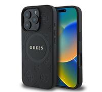 CG MOBILE Guess Magsafe Saffiano - Carcasa rígida de Poliuretano con Logotipo clásico de peonía para iPhone 16 Pro MAX
