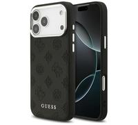 CG MOBILE Guess Peony Hot Stamp Script compatible con MagSafe Funda para iPhone 17 Pro Max (Negro)