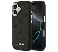 CG MOBILE Guess Peony Hot Stamp Texto Compatible con MagSafe Funda para iPhone 17 (Negro)