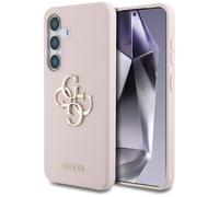 CG MOBILE Guess Silicone Big 4G Logo Bottom Script - Carcasa para Samsung Galaxy S25, color rosa
