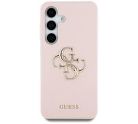 CG Mobile Guess Silicone Big 4G Logo Bottom Script - Carcasa para Samsung Galaxy S25 Ultra, Color Rosa