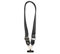 CG MOBILE Guess Universal Crossbody ajustable 4G correa de piel sintética y parche de correa de sujeción (negro)