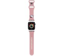 CG Mobile Hello Kitty HKAWMSCHBLP Correa de reloj para Apple Watch 38/40/41 mm, correa rosa de silicona, cabeza de gatito