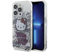 CG MOBILE Hello Kitty HKHCP15XHDGPHT - Carcasa para iPhone 15 Pro Max de 6,7', color blanco