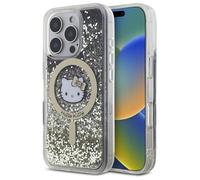 CG MOBILE Hello Kitty HKHMP16XLGDIK - Carcasa para iPhone 16 Pro Max de 6,9", color negro y dorado