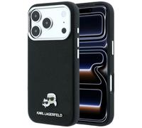 CG Mobile Karl Lagerfeld - Carcasa para iPhone 18 Pro MAX y 17 Pro MAX (Metal), diseño de Cabezas granuladas, Color Negro