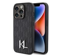 CG MOBILE Karl Lagerfeld - Carcasa rígida para iPhone 15 Pro (Negro)