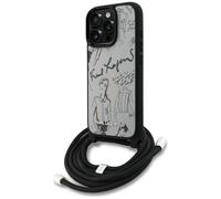 CG Mobile Karl Lagerfeld Crossbody - Carcasa para iPhone 16 Pro MAX, diseño granulado, Color Gris