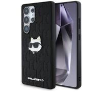 CG MOBILE Karl Lagerfeld - Funda de piel para Samsung Galaxy S25 Ultra (piel), diseño de monograma, color negro