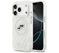 CG MOBILE Karl Lagerfeld Funda para iPhone 17 Pro - Carcasa IML con MagSafe Gris con Logo K&C Brillante, Diseño Elegante y Ajuste Preciso