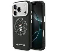 CG MOBILE Karl Lagerfeld - Funda para iPhone 17 Pro Max (compatible con MagSafe), diseño de punto y choupette, color negro