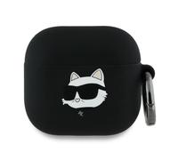 CG Mobile Karl Lagerfeld Futteral - Cabezal de silicona para AirPods 4, color negro