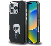 CG MOBILE Karl Lagerfeld IML Aquarell Karl & Logo - Funda para iPhone 16 Pro Max compatible con MagSafe (negro)