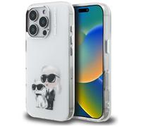 CG MOBILE Karl Lagerfeld IML Aquarelle Karl & Choupette & Logo - Carcasa para iPhone 16 Pro Max, color blanco