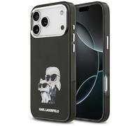 CG MOBILE Karl Lagerfeld IML Aquarelle Karl & Choupette & Logo Compatible con MagSafe Hülle für iPhone 17 Pro Max (Negro)