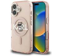 CG MOBILE Karl Lagerfeld IML Choupette - Carcasa para iPhone 16 (compatible con MagSafe), color rosa