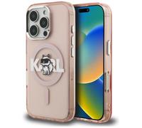 CG MOBILE Karl Lagerfeld IML Choupette - Logotipo de dibujo compatible con funda MagSafe para iPhone 16 Pro, color rosa