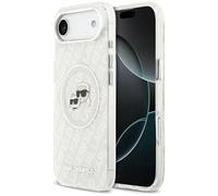 CG Mobile Karl Lagerfeld IML Glitzer Karl & Choupette Köpfe Logo Compatible con MagSafe Hülle para iPhone Air (Gris)